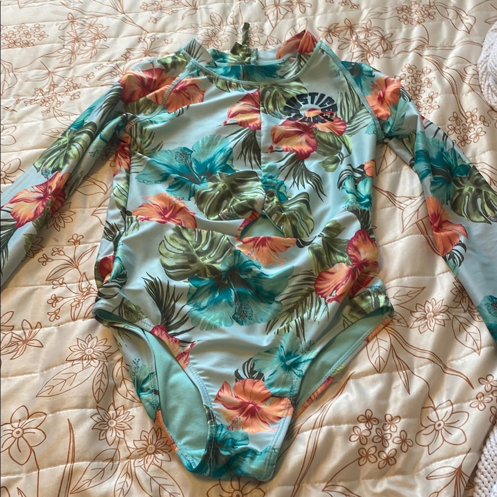 Justice Kids Tropical Floral One Piece